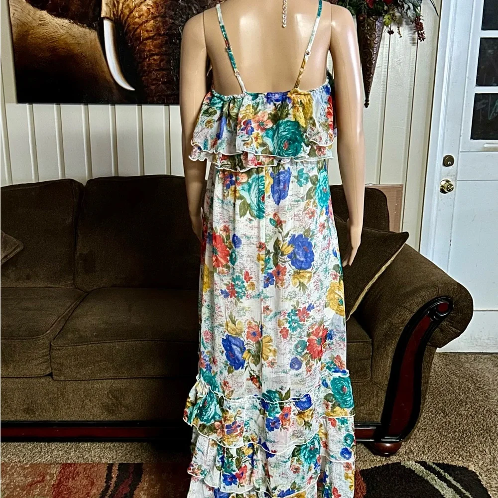 Milly ~ Women’s Medium ~ Multi-Colors ~ Floral ~ Maxi ~ Asymmetrical ~ Dress - Picture 15 of 16